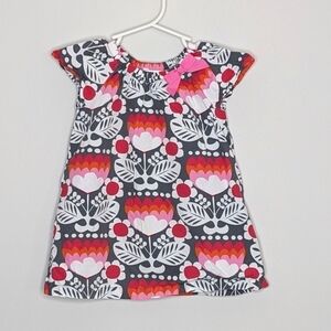 Hanna Andersson Flower Butterfly Dress Tunic 80 2T